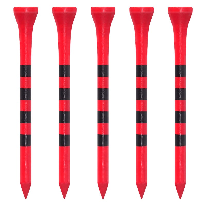 Zivisk Wooden Golf Tees 3-1/4" 100 Count 83mm Red - Image 1